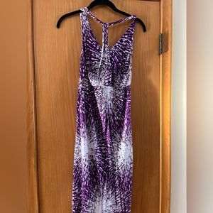 Old Navy, purple and white dress, size M